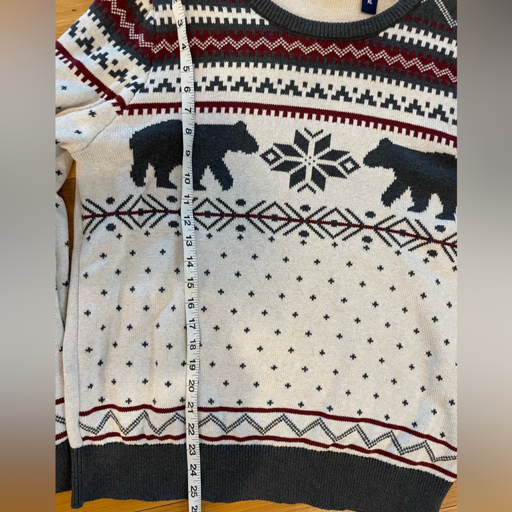 Lands' End Fair Isle Bear Winter Sweater - Picture 6 of 6